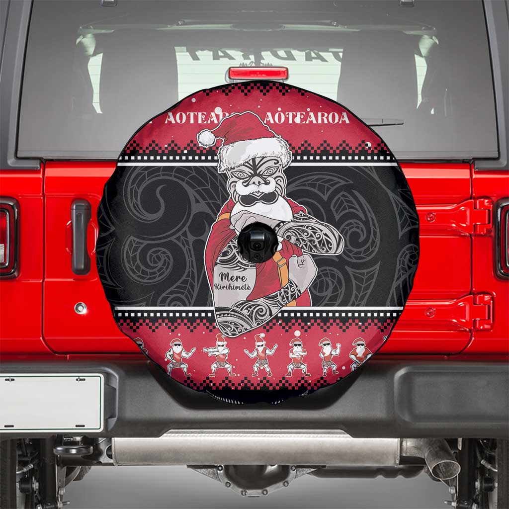 New Zealand Santa Tiki Christmas Spare Tire Cover Meri Kirihimete LT05 - Polynesian Pride