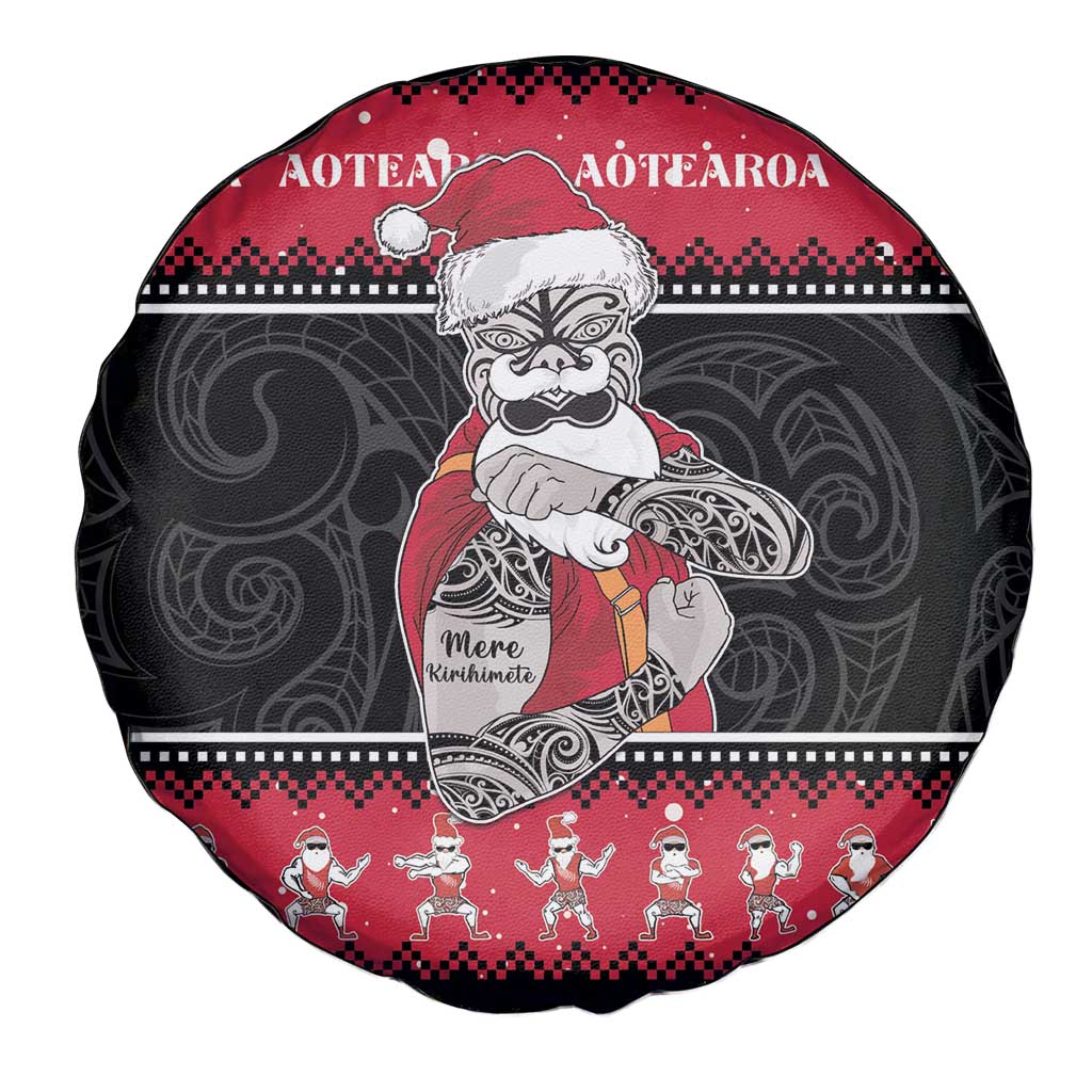 New Zealand Santa Tiki Christmas Spare Tire Cover Meri Kirihimete LT05 - Polynesian Pride