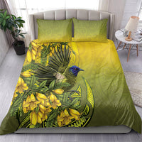 New Zealand Bellbird Bedding Set With Kowhai Flowers LT05 - Polynesian Pride