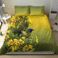 New Zealand Bellbird Bedding Set With Kowhai Flowers LT05 - Polynesian Pride