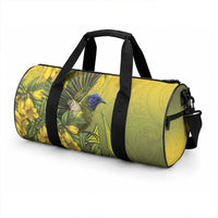 New Zealand Bellbird Duffle Bag With Kowhai Flowers LT05 - Polynesian Pride