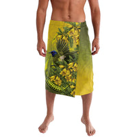 New Zealand Bellbird Lavalava With Kowhai Flowers LT05 Yellow - Polynesian Pride