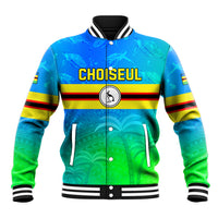 Personalised Solomon Islands Choiseul Province Day Baseball Jacket Sea Turtle Tribal Pattern LT05 Unisex Blue - Polynesian Pride