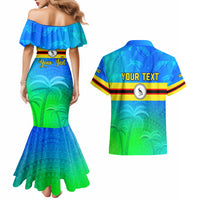 Personalised Solomon Islands Choiseul Province Day Couples Matching Mermaid Dress and Hawaiian Shirt Sea Turtle Tribal Pattern LT05 - Polynesian Pride