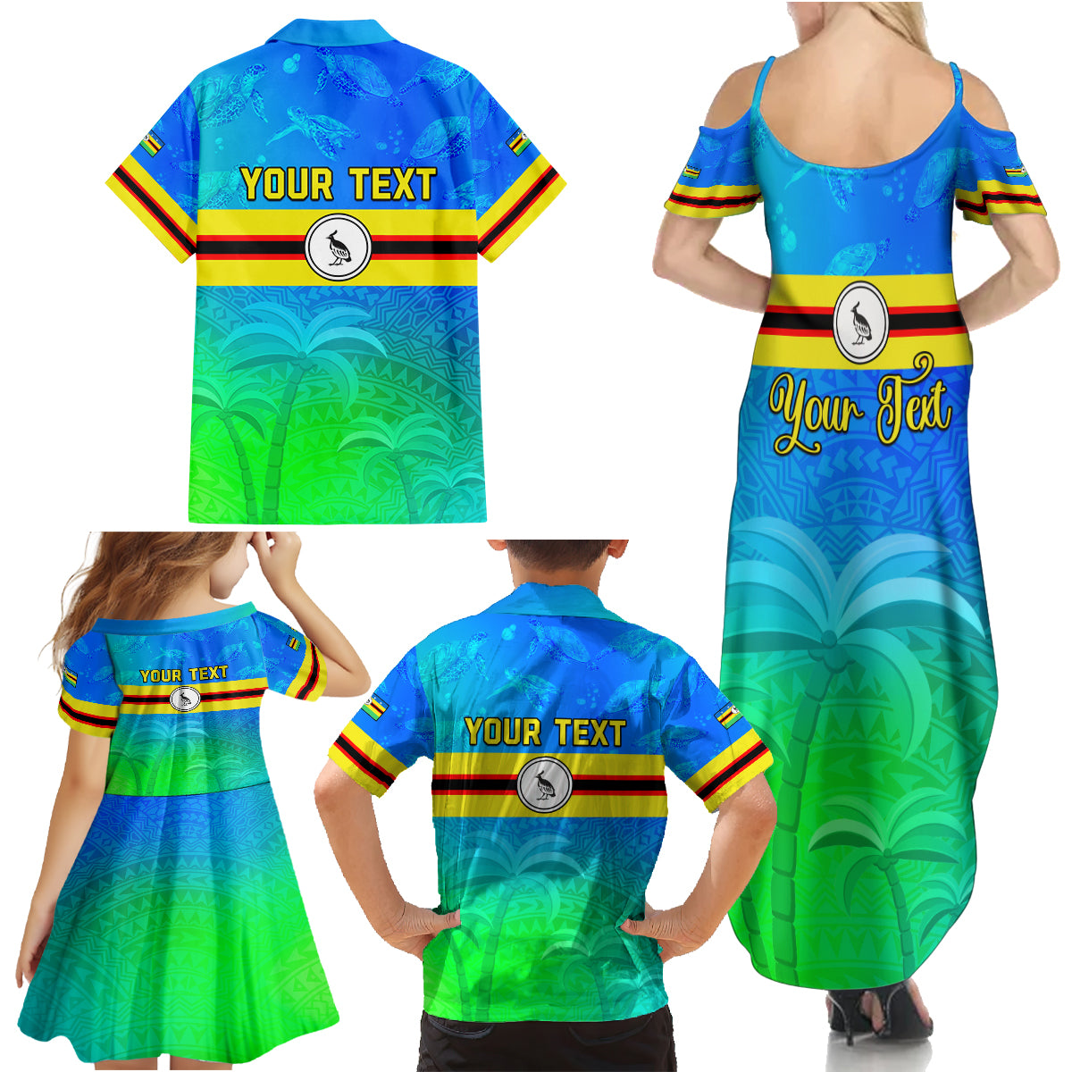 Personalised Solomon Islands Choiseul Province Day Family Matching Summer Maxi Dress and Hawaiian Shirt Sea Turtle Tribal Pattern LT05 - Polynesian Pride