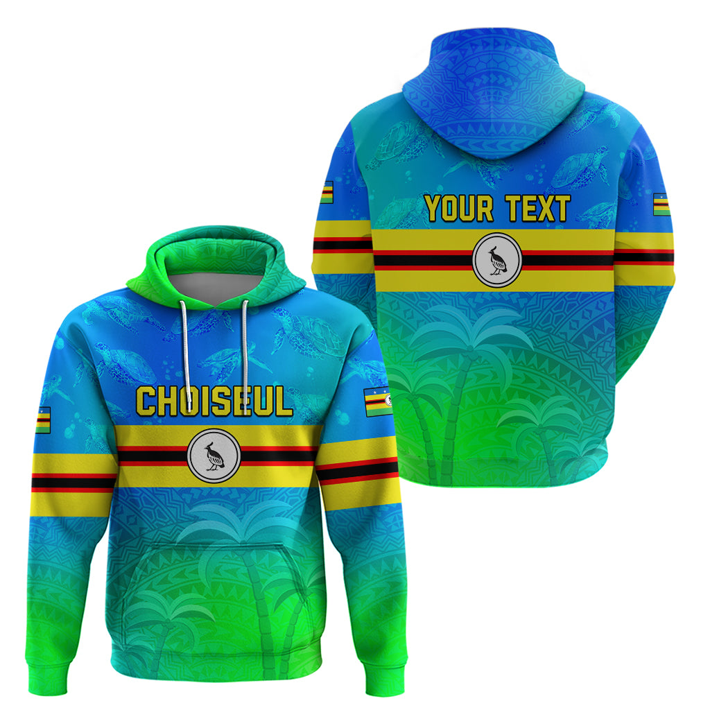Personalised Solomon Islands Choiseul Province Day Hoodie Sea Turtle Tribal Pattern LT05 - Polynesian Pride