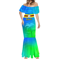 Personalised Solomon Islands Choiseul Province Day Mermaid Dress Sea Turtle Tribal Pattern LT05 - Polynesian Pride