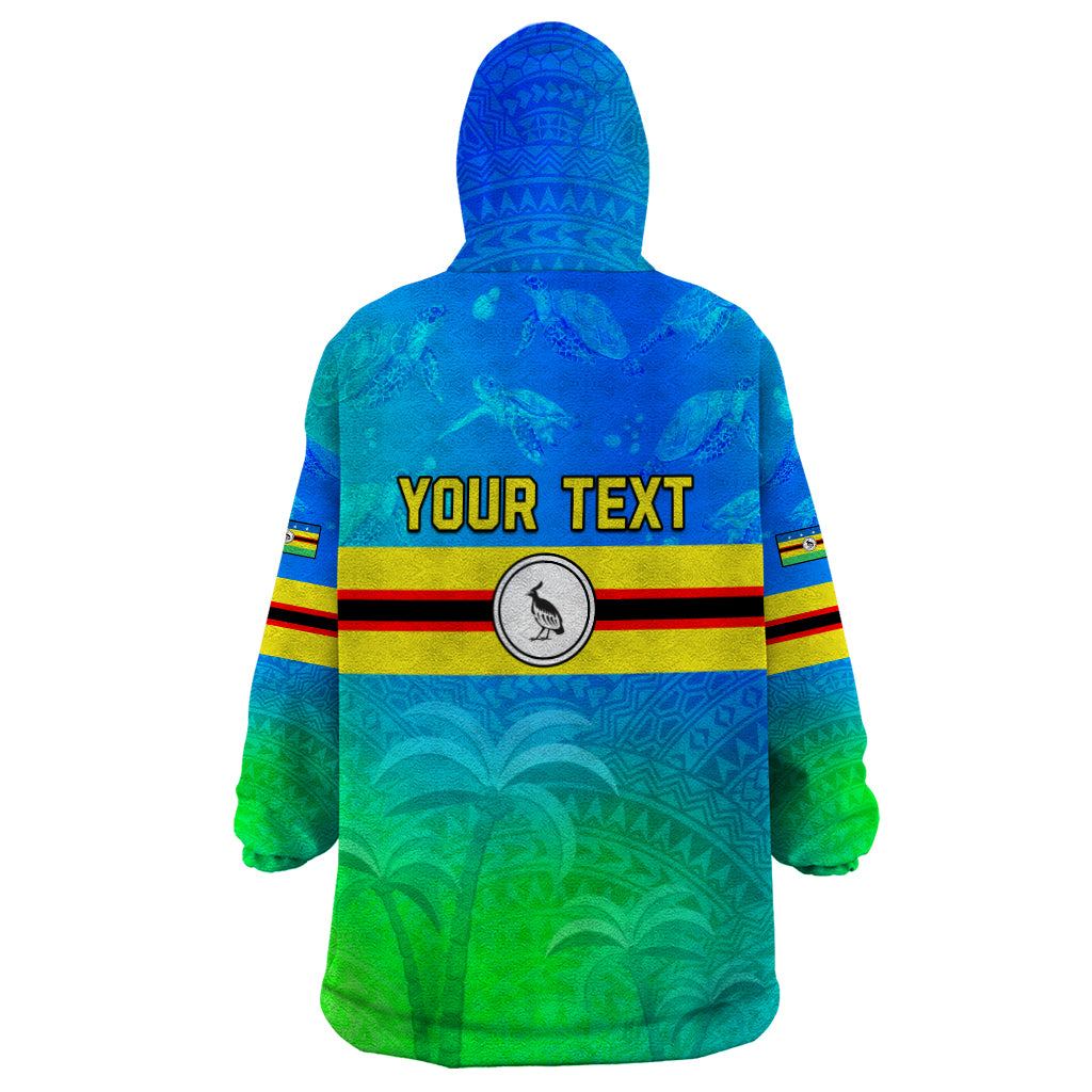 Personalised Solomon Islands Choiseul Province Day Wearable Blanket Hoodie Sea Turtle Tribal Pattern LT05 - Polynesian Pride