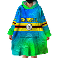 Personalised Solomon Islands Choiseul Province Day Wearable Blanket Hoodie Sea Turtle Tribal Pattern LT05 - Polynesian Pride