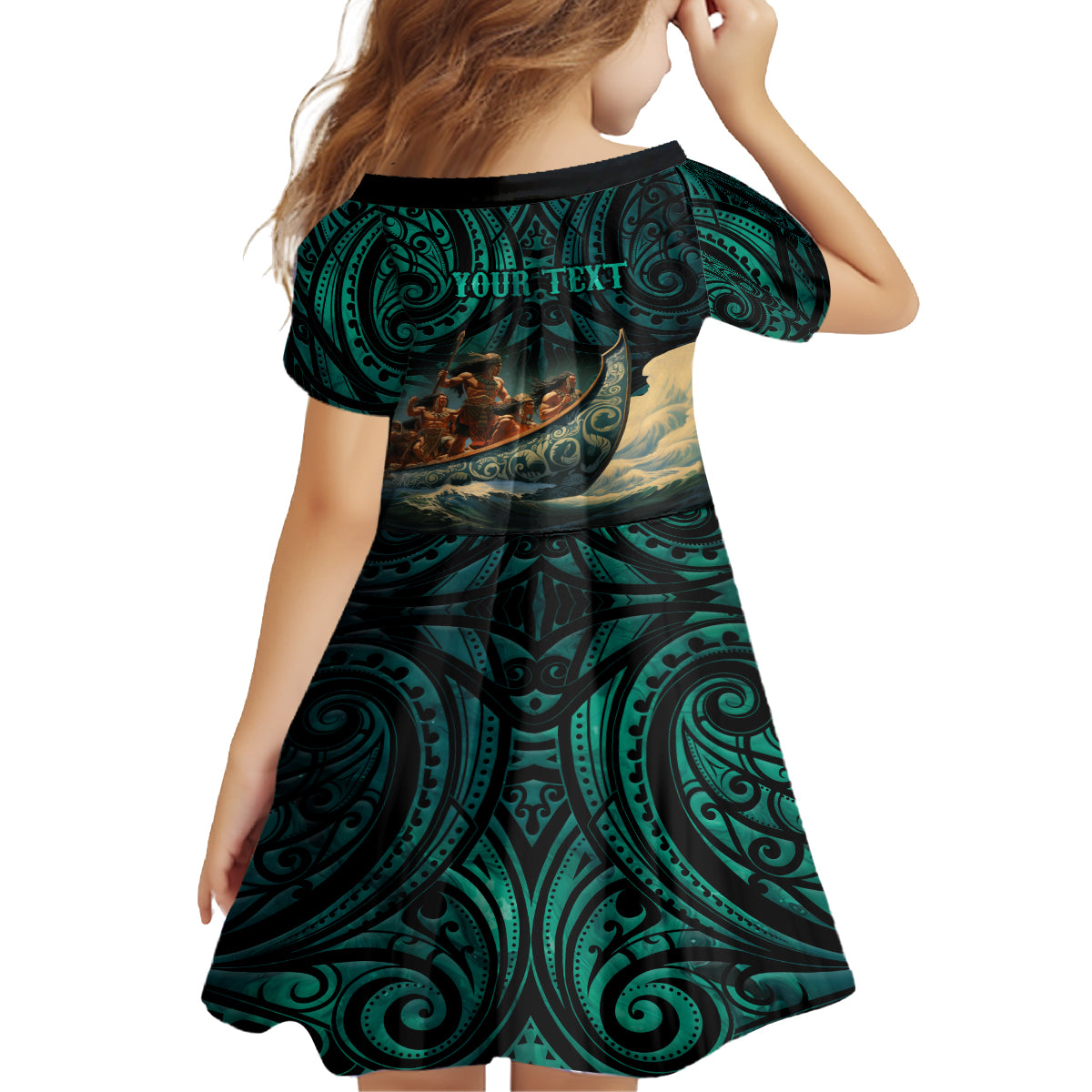 Personalised New Zealand Tamaki Herenga Waka Festival Family Matching Off Shoulder Short Dress and Hawaiian Shirt Maori Pattern LT05 - Polynesian Pride