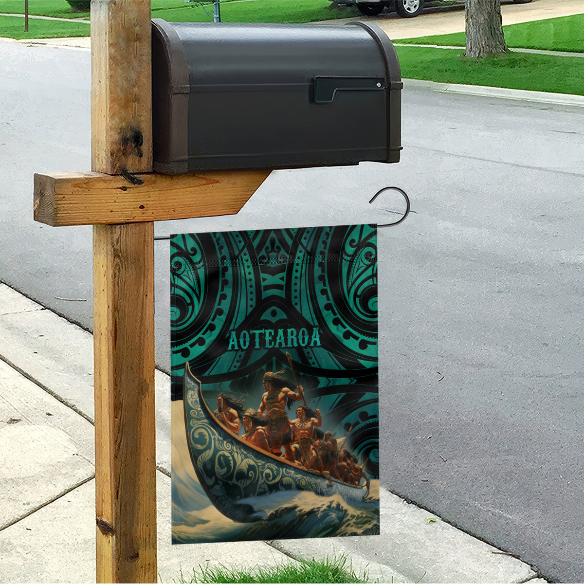 New Zealand Tamaki Herenga Waka Festival Garden Flag Maori Pattern LT05 - Polynesian Pride