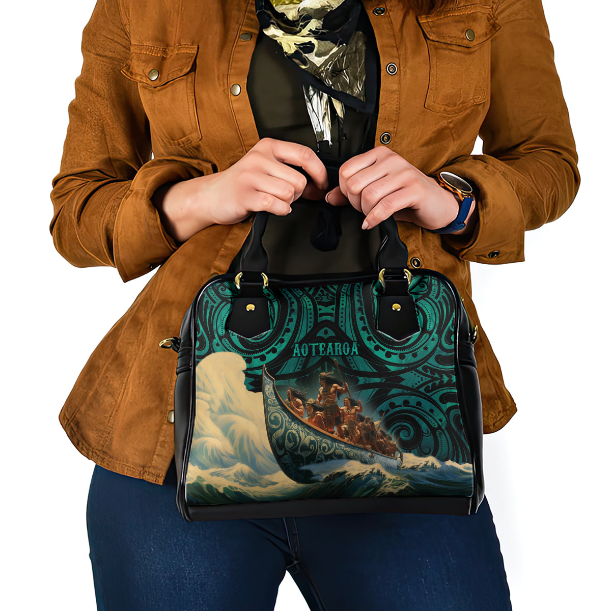 New Zealand Tamaki Herenga Waka Festival Shoulder Handbag Maori Pattern LT05 - Polynesian Pride