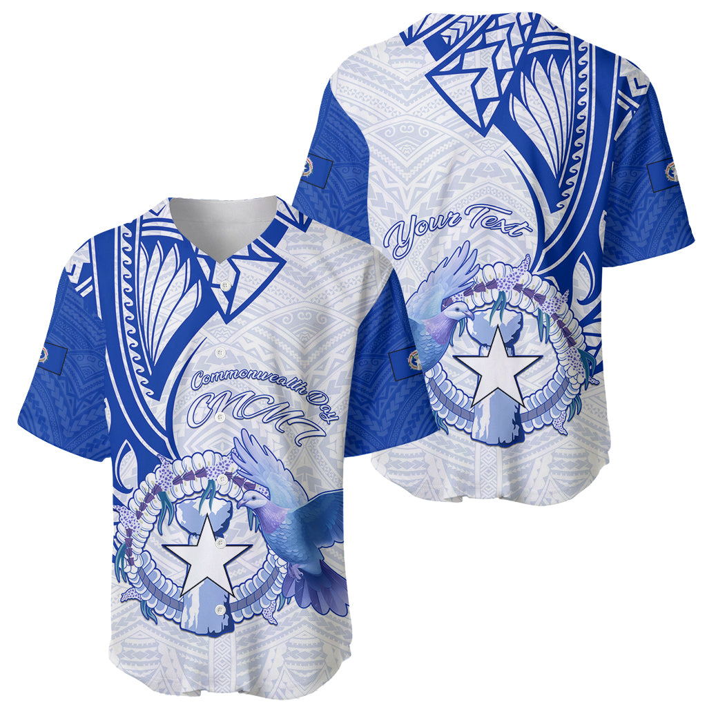 Personalised Northern Mariana Islands Commonwealth Day Baseball Jersey Simple Style LT05 - Polynesian Pride
