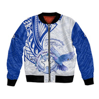 Personalised Northern Mariana Islands Commonwealth Day Bomber Jacket Simple Style LT05 Unisex Blue - Polynesian Pride