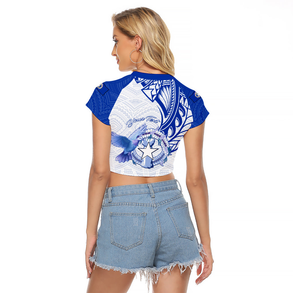 Personalised Northern Mariana Islands Commonwealth Day Raglan Cropped T Shirt Simple Style LT05 - Polynesian Pride