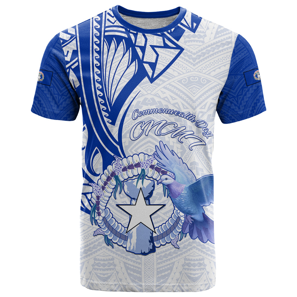 Personalised Northern Mariana Islands Commonwealth Day T Shirt Simple Style LT05 Blue - Polynesian Pride
