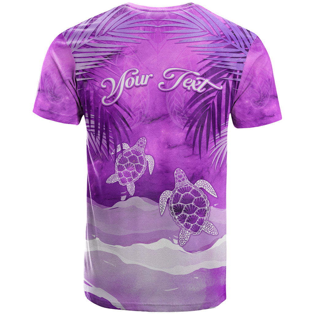 Personalised Pasifika Festival T Shirt Violet Tropical Turtle LT05 - Polynesian Pride