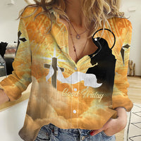 Happy Good Friday Women Casual Shirt God Will Bless You LT05 Female Gold - Polynesian Pride