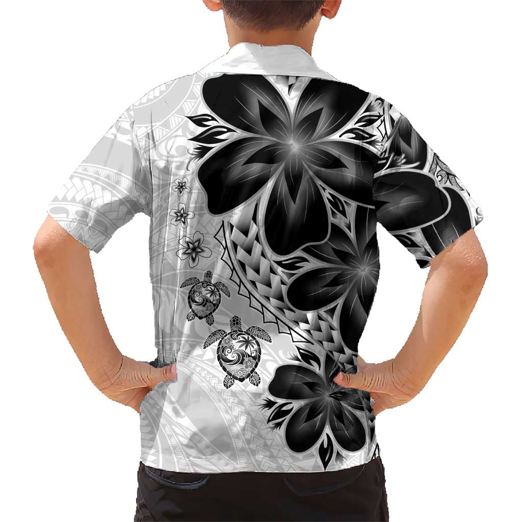 Polynesia Romantic Valentine Family Matching Summer Maxi Dress and Hawaiian Shirt Sea Turtle Couple With White Plumeria