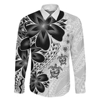 Polynesia Romantic Valentine Family Matching Tank Maxi Dress and Hawaiian Shirt Sea Turtle Couple With White Plumeria