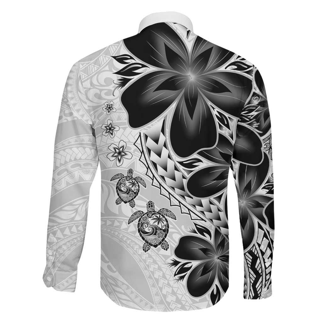 Polynesia Romantic Valentine Family Matching Tank Maxi Dress and Hawaiian Shirt Sea Turtle Couple With White Plumeria