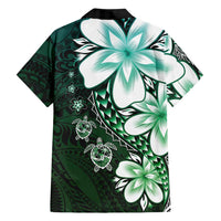 Polynesia Romantic Valentine Hawaiian Shirt Sea Turtle Couple With Aqua Gradient Plumeria LT05 - Polynesian Pride