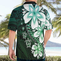 Polynesia Romantic Valentine Hawaiian Shirt Sea Turtle Couple With Aqua Gradient Plumeria LT05 - Polynesian Pride