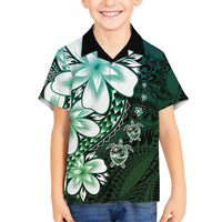 Polynesia Romantic Valentine Hawaiian Shirt Sea Turtle Couple With Aqua Gradient Plumeria LT05 - Polynesian Pride