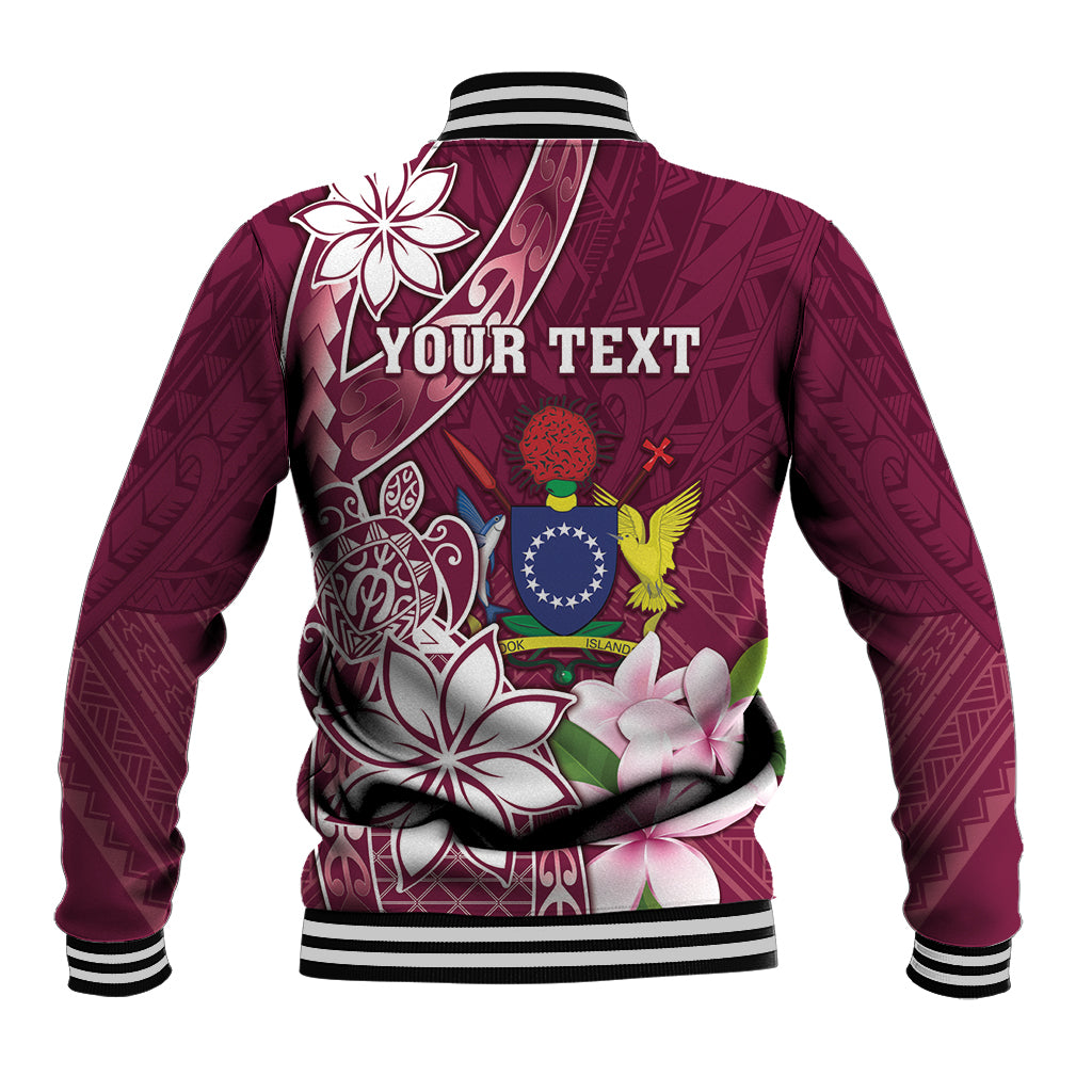 Personalised Cook Island Mangaia Gospel Day Baseball Jacket Floral Tribal Pattern LT05 - Polynesian Pride