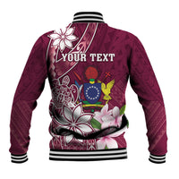 Personalised Cook Island Mangaia Gospel Day Baseball Jacket Floral Tribal Pattern LT05 - Polynesian Pride