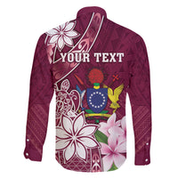 Personalised Cook Island Mangaia Gospel Day Family Matching Off The Shoulder Long Sleeve Dress and Hawaiian Shirt Floral Tribal Pattern