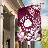 Cook Island Mangaia Gospel Day Garden Flag Floral Tribal Pattern