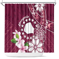Cook Island Mangaia Gospel Day Shower Curtain Floral Tribal Pattern