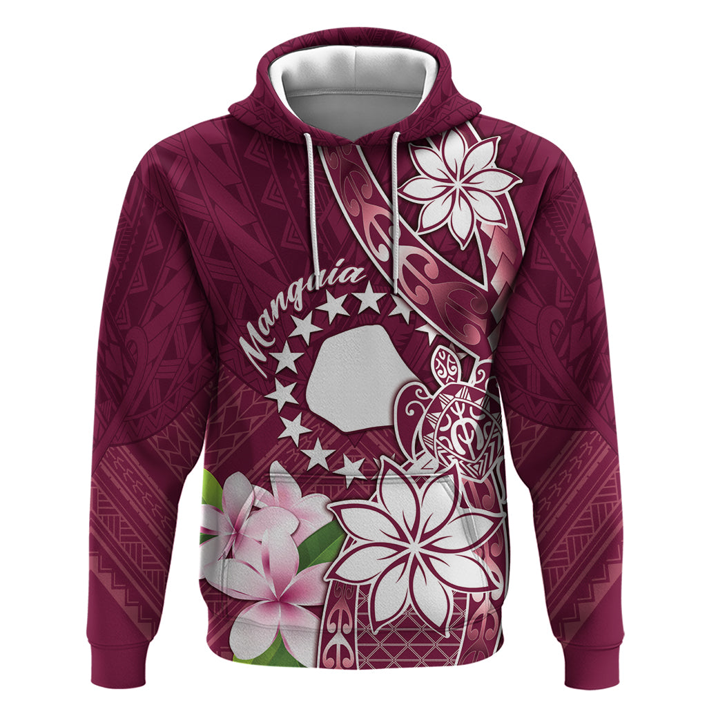 Personalised Cook Island Mangaia Gospel Day Zip Hoodie Floral Tribal Pattern