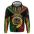 Vanuatu 45th Anniversary Independence Day Hoodie Melanesian Warrior With Sand Drawing Pattern LT05