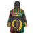Vanuatu 45th Anniversary Independence Day Wearable Blanket Hoodie Melanesian Warrior With Sand Drawing Pattern LT05
