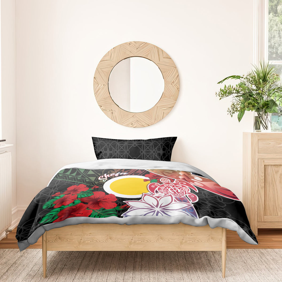 Vanuatu Shefa Day Bedding Set Floral Pattern