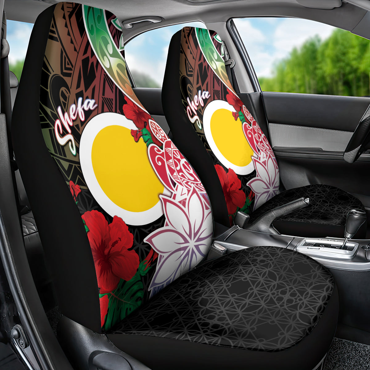 Vanuatu Shefa Day Car Seat Cover Floral Pattern