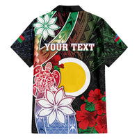 Personalised Vanuatu Shefa Day Family Matching Off Shoulder Short Dress and Hawaiian Shirt Floral Pattern LT05 - Polynesian Pride