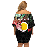 Personalised Vanuatu Shefa Day Family Matching Off Shoulder Short Dress and Hawaiian Shirt Floral Pattern LT05 - Polynesian Pride