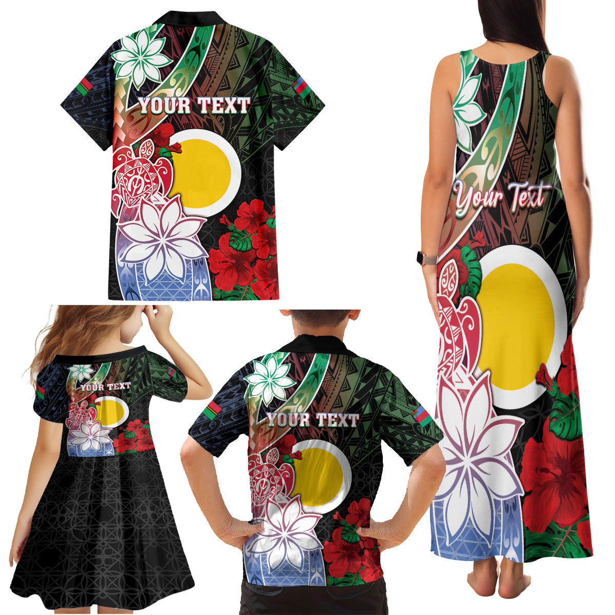 Personalised Vanuatu Shefa Day Family Matching Tank Maxi Dress and Hawaiian Shirt Floral Pattern LT05 - Polynesian Pride