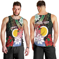 Personalised Vanuatu Shefa Day Men Tank Top Floral Pattern
