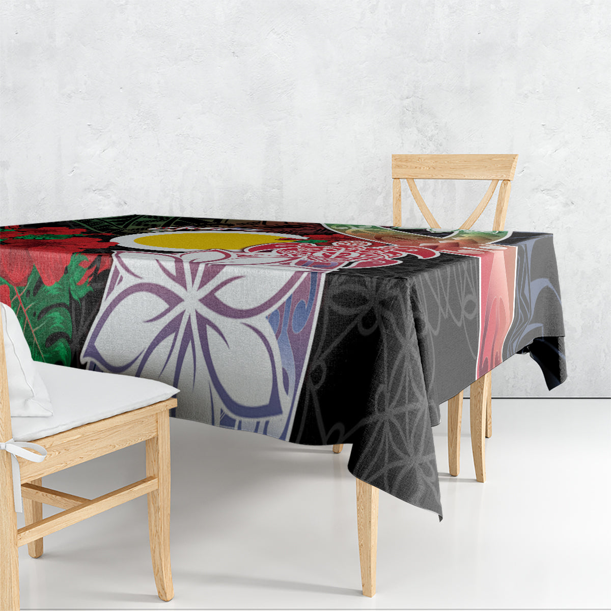 Vanuatu Shefa Day Tablecloth Floral Pattern