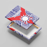 Taiwan Canvas Wall Art Austronesian Tribal Tattoo Red - Polynesian Pride