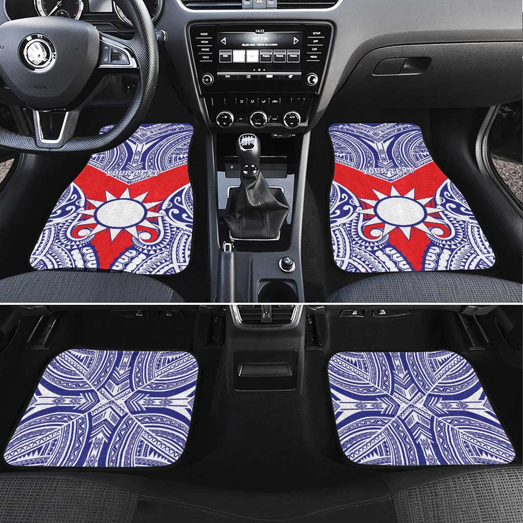 Taiwan Car Mats Austronesian Tribal Tattoo Red - Polynesian Pride