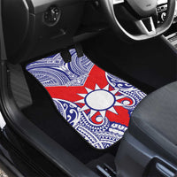 Taiwan Car Mats Austronesian Tribal Tattoo Red - Polynesian Pride