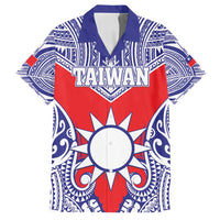 Personalised Taiwan Family Matching Long Sleeve Bodycon Dress and Hawaiian Shirt Austronesian Tribal Tattoo Red - Polynesian Pride