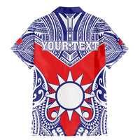 Personalised Taiwan Family Matching Mermaid Dress and Hawaiian Shirt Austronesian Tribal Tattoo Red - Polynesian Pride