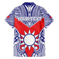 Personalised Taiwan Family Matching Summer Maxi Dress and Hawaiian Shirt Austronesian Tribal Tattoo Red - Polynesian Pride