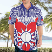 Personalised Taiwan Hawaiian Shirt Austronesian Tribal Tattoo Red - Polynesian Pride